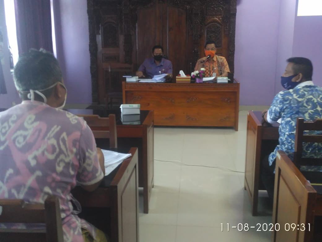 Rapat Evaluasi  Pendapatan Retribusi Pelayanan Pasar  ( Aula Dindagkop)