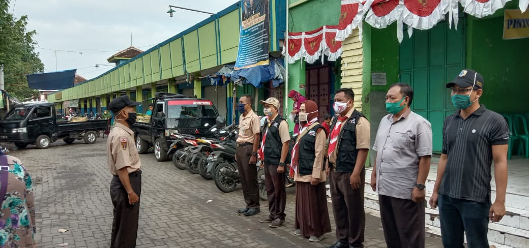 Apel Pagi di Pasar Buyaran Jumat 14 Agustus 2020 Dalam Rangka Hari Pramuka Nasional