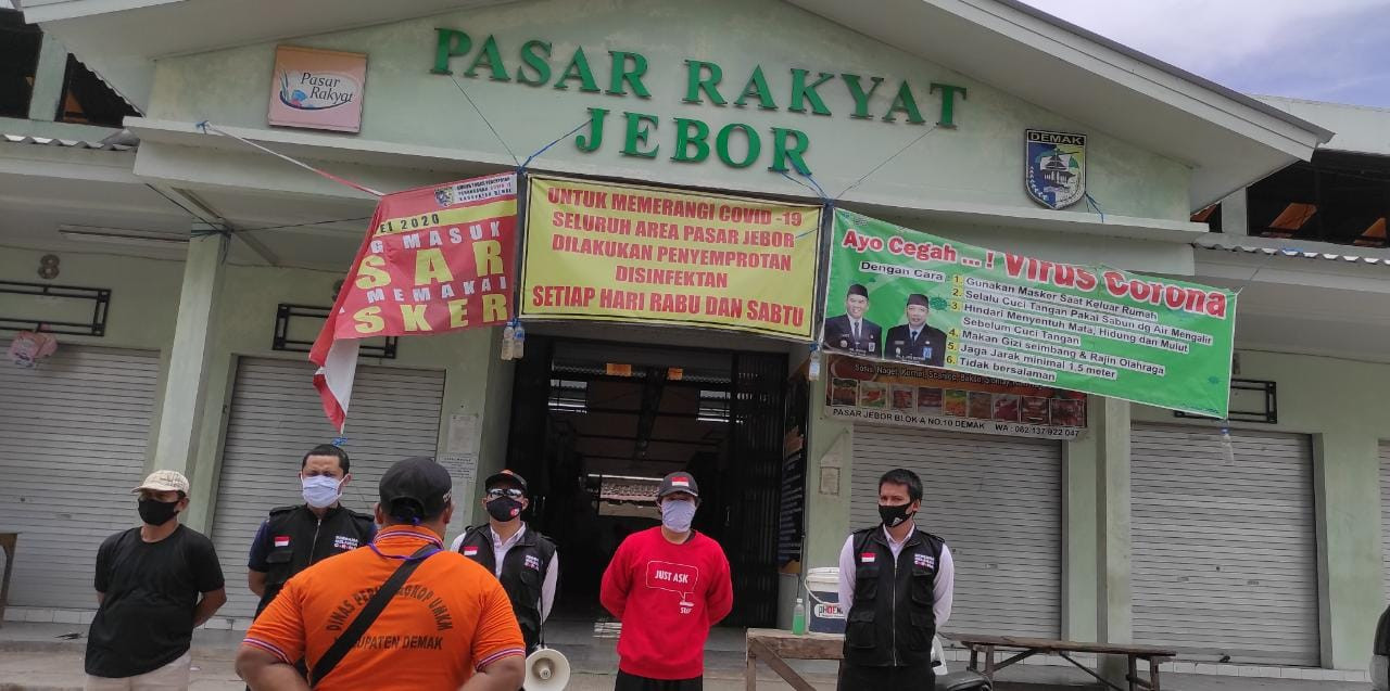 Penjagaan Pasar Kabupaten Demak Di Pasar Jebor Serta Apel Pagi Pembukaan Kegiatan Minggu 4  Oktober 