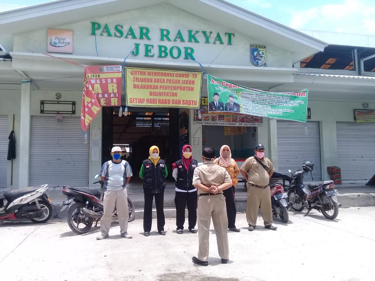 Penjagaan Pasar Kabupaten Demak Di Pasar Jebor Serta Apel Pagi Pembukaan Kegiatan Senin 12  Oktober 