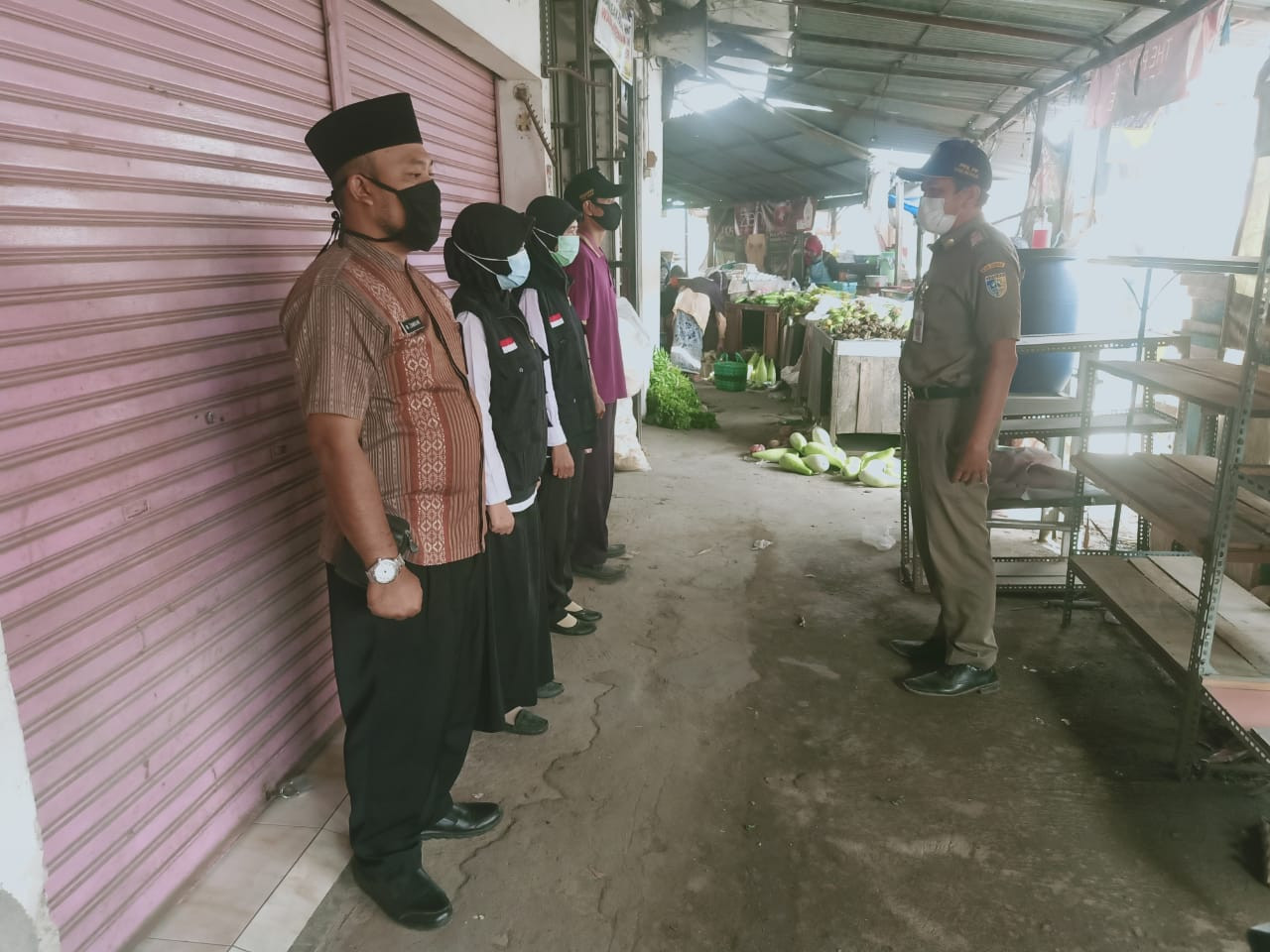 Penjagaan Pasar Kabupaten Wonosalam Di Pasar Wonosalam Serta Apel Pagi Pembukaan Kegiatan Sabtu 17  