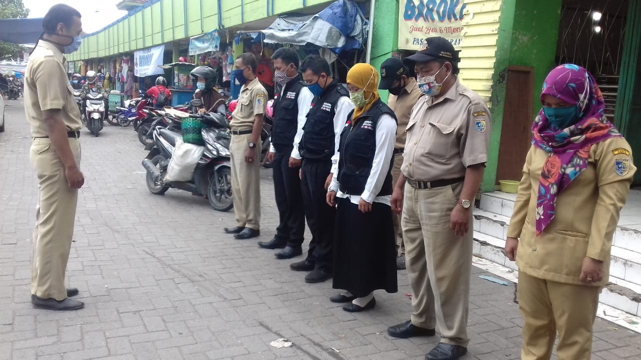 Penjagaan Pasar Di Pasar Buyaran Serta Apel Pagi Pembukaan Kegiatan Senin 19 Oktober 2020