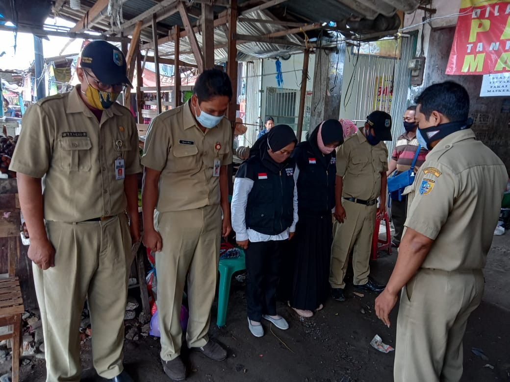 Pembatasan Kegiatan Masyarakat Di Pasar Gajah Serta Penjagaan Protokol Kesehatan