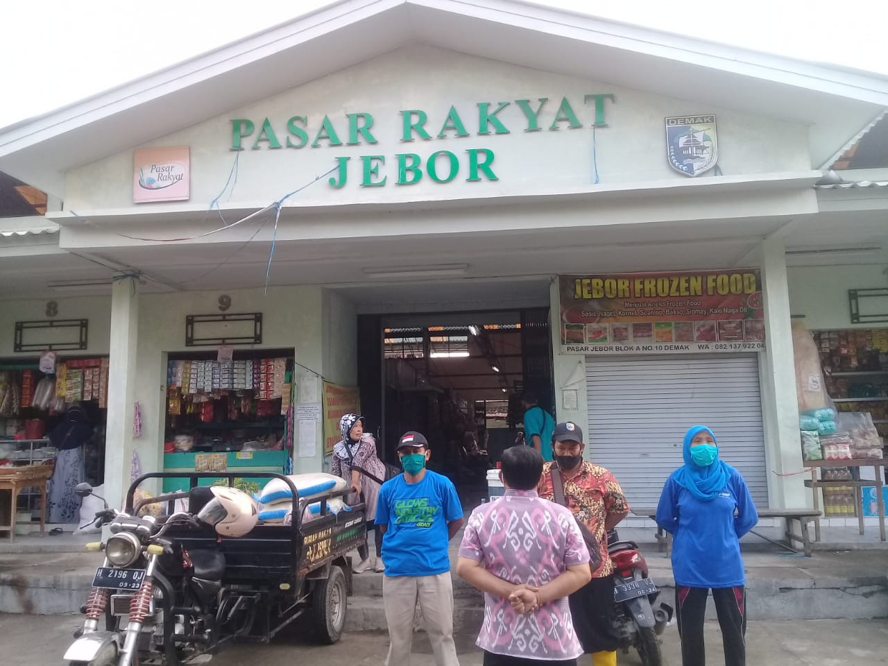 Penjagaan Pasar Kabupaten Demak DI UPTD Paswil V Pasar Jebor  Serta Apel Pagi Protokol Kesehatan 