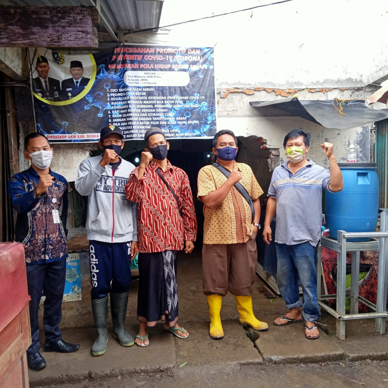 Penjagaan Pasar Kabupaten Demak DI UPTD Paswil II Pasar Sayung Serta Apel Siang Protokol Kesehatan 