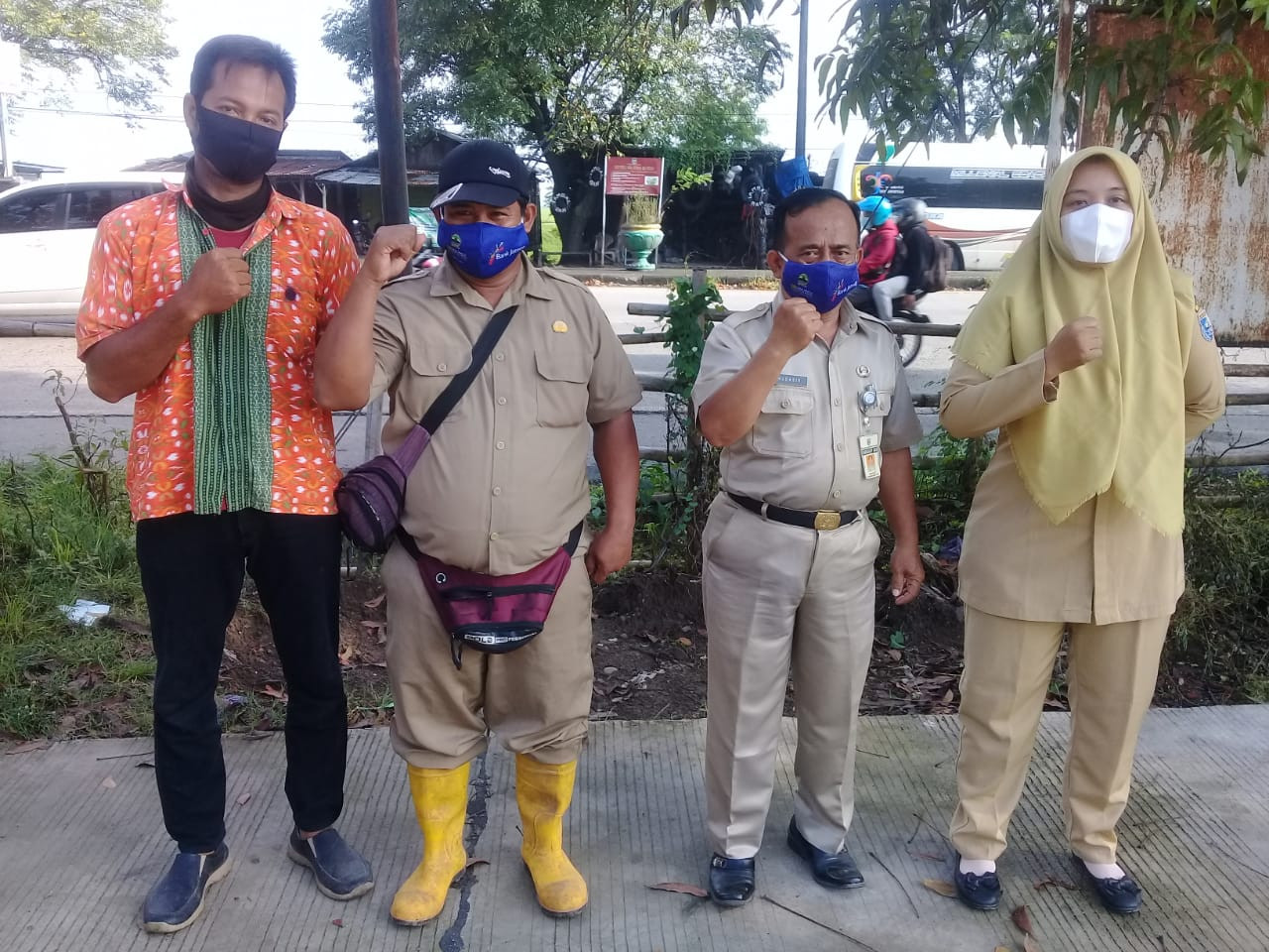 Penjagaan Pasar Kabupaten Demak DI  UPTD Paswil V Pasar Jebor Serta Apel Pagi Protokol Kesehatan