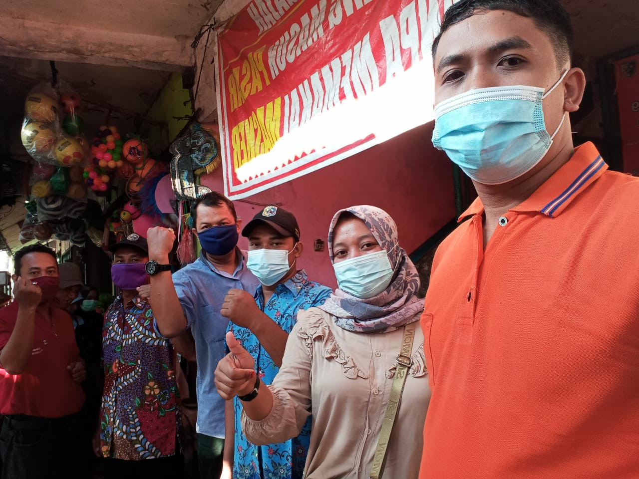 Penjagaan Pasar Kabupaten Demak DI UPTD Paswil V Pasar Gajah Serta Apel Pagi Protokol Kesehatan